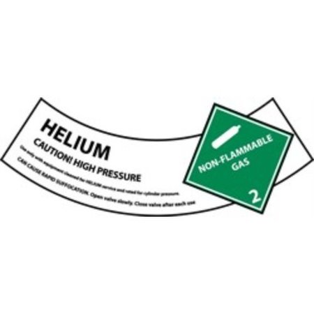 NMC CYLINDER LABELS, HELIUM, 2X5 14,  CY104AP